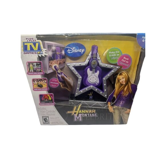 Disney Hannah Montana Plug & Play TV Game Includes Video Controller NEW - Picture 1 of 8